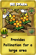 Wizard101 Gardening spell card: Bee Swarm, Spell ID 505