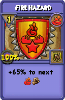 Wizard101 Fire spell card: Fire Hazard, Spell ID 790