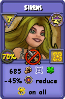 Wizard101 Storm spell card: Sirens, Spell ID 912