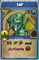 Wizard101 Cantrips spell card: Imp, Spell ID 841