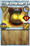 Wizard101 Moon spell card: Titan Experiment 34, Spell ID 340