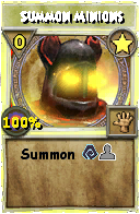 Wizard101 Star spell card: Summon Minions, Spell ID 647