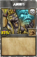 Wizard101 Death spell card: Anubis, Spell ID 605