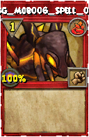 Wizard101 Fire spell card: BG_Mob006_Spell_02, Spell ID 899