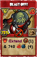 Wizard101 Fire spell card: Blast Off!, Spell ID 216