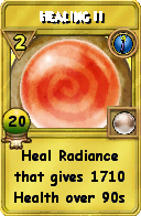 Wizard101 Cantrips spell card: Healing II, Spell ID 747