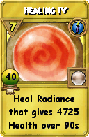 Wizard101 Cantrips spell card: Healing IV, Spell ID 749