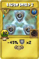 Wizard101 Cantrips spell card: Legion Shield 2, Spell ID 694
