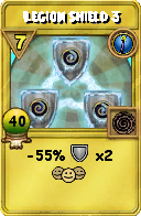 Wizard101 Cantrips spell card: Legion Shield 3, Spell ID 693