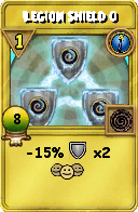 Wizard101 Cantrips spell card: Legion Shield 0, Spell ID 692