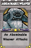 Wizard101 School 16 spell card: Abominable Weaver, Spell ID 554
