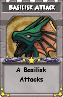 Wizard101 School 16 spell card: Basilisk Attack, Spell ID 285