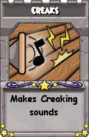 Wizard101 School 16 spell card: Creaks, Spell ID 547
