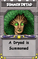 Wizard101 School 16 spell card: Summon Dryad, Spell ID 306