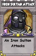 Wizard101 School 16 spell card: Iron Sultan Attack, Spell ID 190