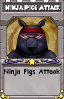 Wizard101 School 16 spell card: Ninja Pigs Attack, Spell ID 441