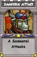 Wizard101 School 16 spell card: Samoorai Attack, Spell ID 439