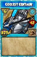 Wizard101 Ice spell card: Coolest Centaur, Spell ID 162