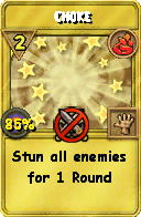 Wizard101 Fire spell card: Choke, Spell ID 677