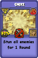 Wizard101 Fire spell card: Choke, Spell ID 612