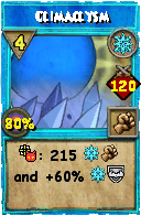 Wizard101 Ice spell card: Climaclysm, Spell ID 762