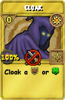 Wizard101 Sun spell card: Cloak, Spell ID 650
