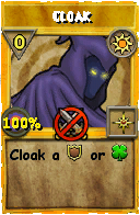 Wizard101 Sun spell card: Cloak, Spell ID 651
