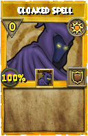 Wizard101 Sun spell card: Cloaked Spell, Spell ID 519