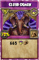 Wizard101 Storm spell card: Cloud Demon, Spell ID 844