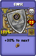 Wizard101 Death spell card: Curse, Spell ID 616