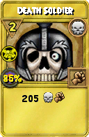 Wizard101 Death spell card: Death Soldier, Spell ID 180