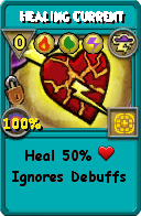 Wizard101 Storm spell card: Healing Current, Spell ID 90