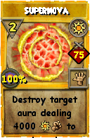 Wizard101 Sun spell card: Supernova, Spell ID 102