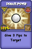 Wizard101 Balance spell card: Donate Power, Spell ID 457