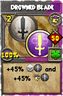 Wizard101 Storm spell card: Drowned Blade, Spell ID 333