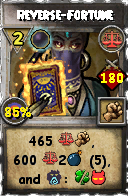 Wizard101 Balance spell card: Reverse-Fortune, Spell ID 359
