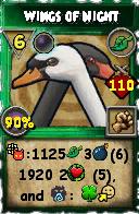 Wizard101 Life spell card: Wings of Night, Spell ID 112