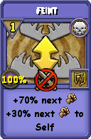 Wizard101 Death spell card: Feint, Spell ID 873