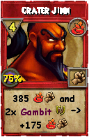 Wizard101 Fire spell card: Crater Jinn, Spell ID 256