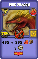 Wizard101 Fire spell card: Fire Dragon, Spell ID 691