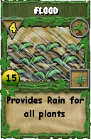 Wizard101 Gardening spell card: Flood, Spell ID 600