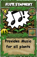 Wizard101 Gardening spell card: Flute Symphony, Spell ID 405