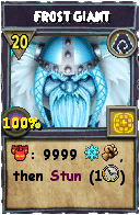 Wizard101 Shadow spell card: Frost Giant, Spell ID 784