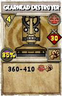 Wizard101 Balance spell card: Gearhead Destroyer, Spell ID 474