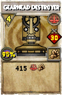 Wizard101 Balance spell card: Gearhead Destroyer, Spell ID 464