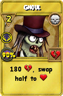 Wizard101 Death spell card: Ghoul, Spell ID 585