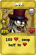 Wizard101 Death spell card: Ghoul, Spell ID 593