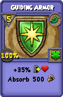 Wizard101 Life spell card: Guiding Armor, Spell ID 497