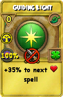 Wizard101 Life spell card: Guiding Light, Spell ID 742