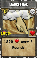 Wizard101 Death spell card: Hades Heal, Spell ID 503